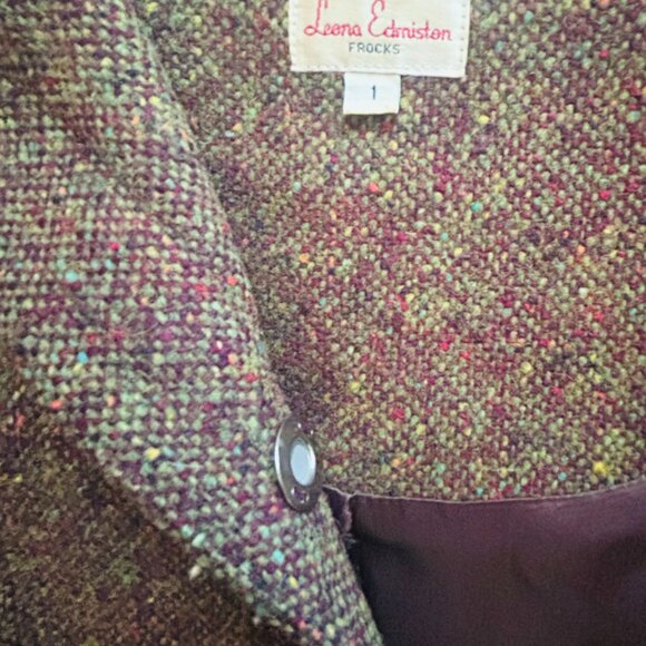 Leona Edminston Vintage Tweed Coat Stunning Size 1 - Picture 3 of 7